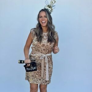 Sequin Velvet Mini Dress